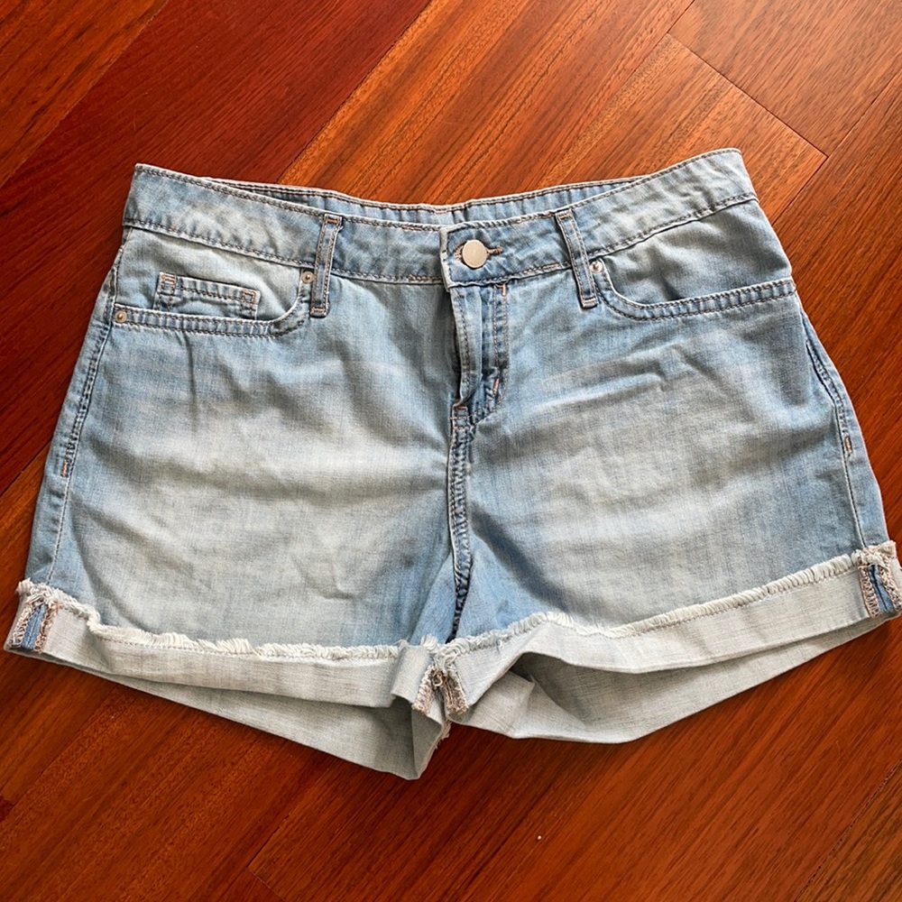 Calvin Klein Jean shorts with fringe and 4